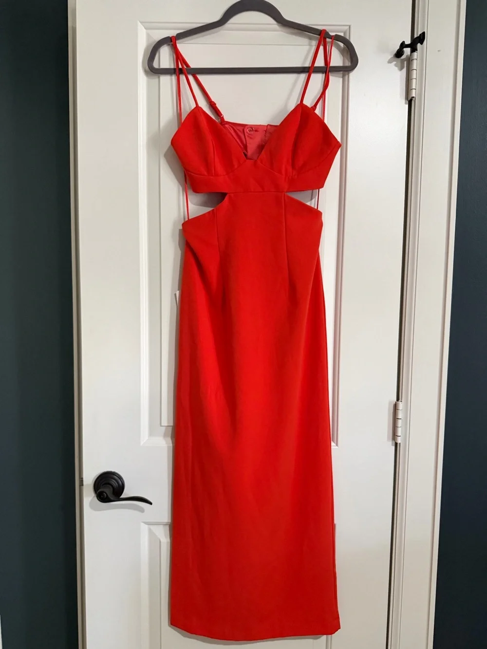 Bardot Cutout Slit Midi - Picture 2 of 4